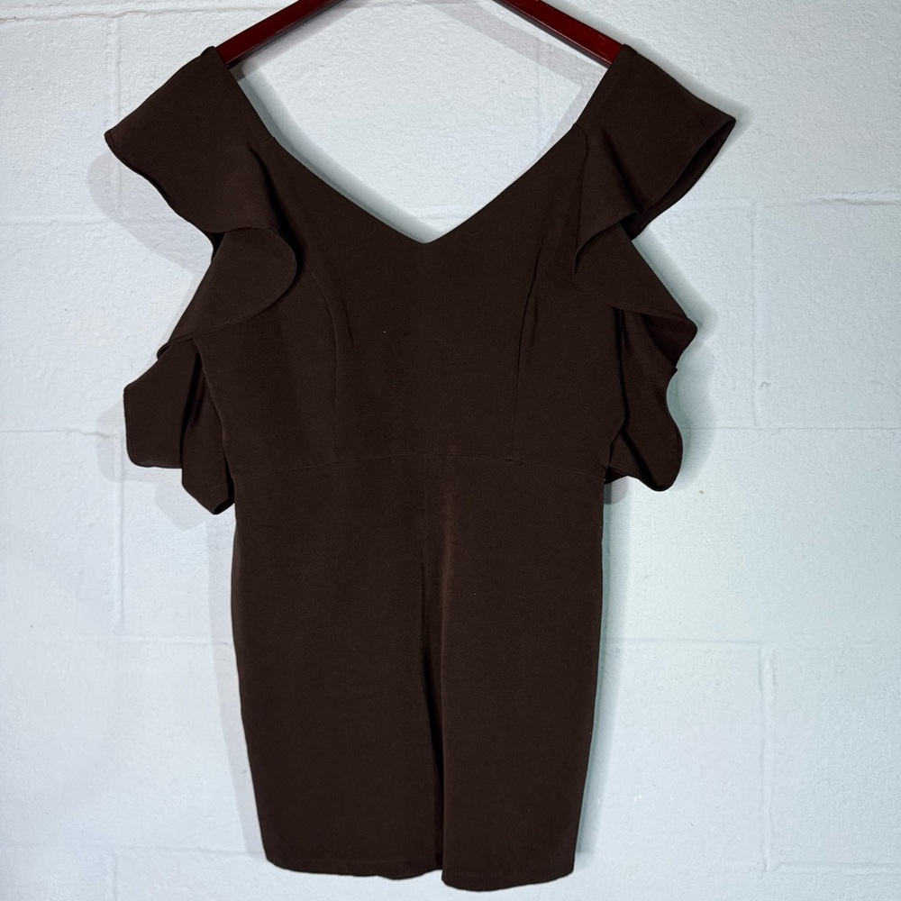 Tea & Cup Black Cold Shoulder Romper